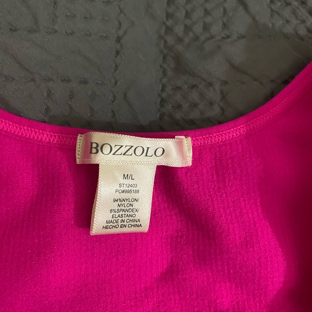 Bozzolo Pink Fitted Cap Sleeve Crop Top - Picture 4 of 4